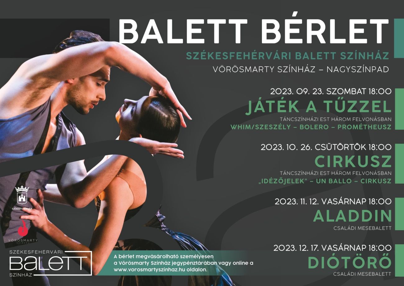 Kezdődik a Székesfehérvári Balett Színház évadja - öt előadással készülnek
